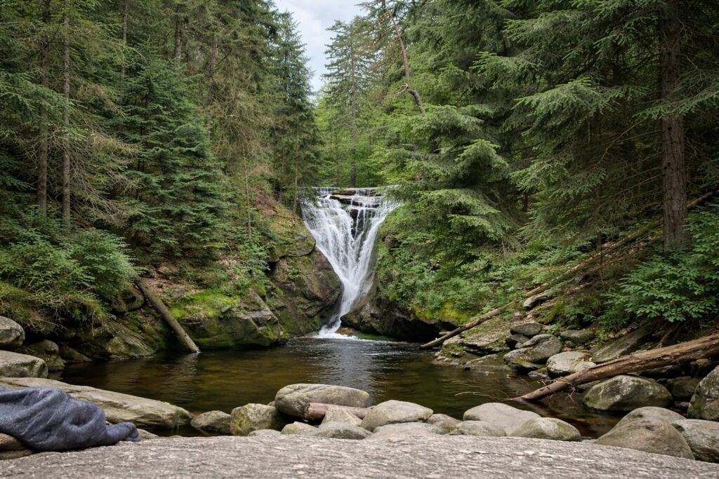 Wasserfall Szklarka im Riesengebirge in Niederschlesien